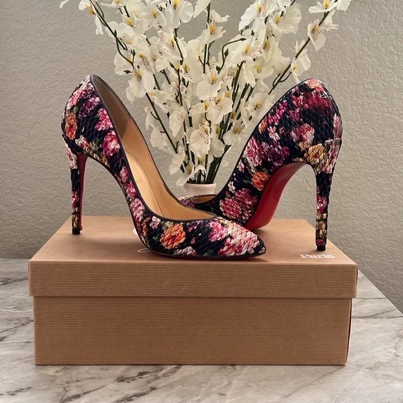 Christian Louboutin Pigalle Follies Multicolor Women's Heels - Picture 9 of 10